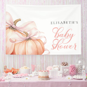 Bannière de fond de Baby shower de Citrouille de B