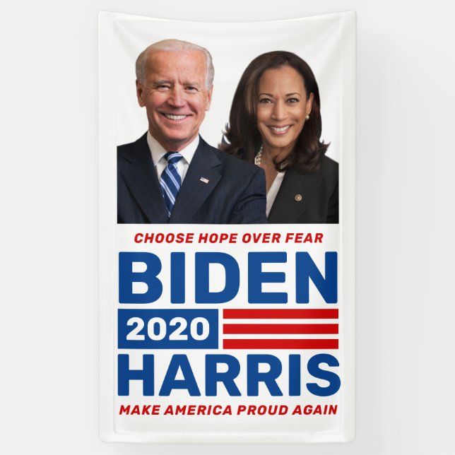 Bannière de fond de campagne personnalisée Biden H (Vertical)