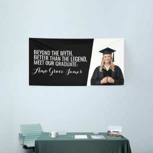Bannière de fond de remise des diplômes en noir et