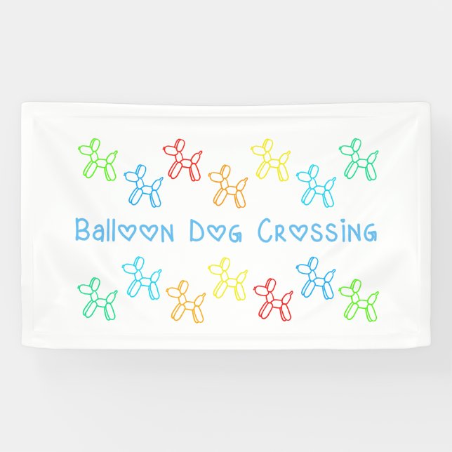 Bannière de franchissement de chiens de ballon (Horizontal)