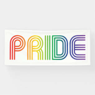 Bannière de Gay pride de texte arc-en-ciel