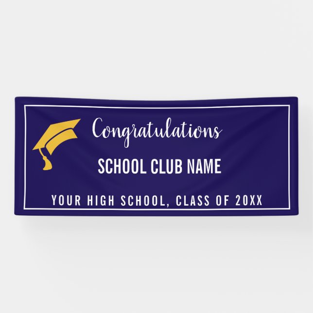 Bannière de graduation Blue Custom Club de la Mari (Horizontal)