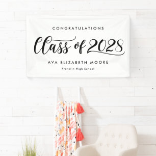 Bannière de graduation des couleurs de classe styl