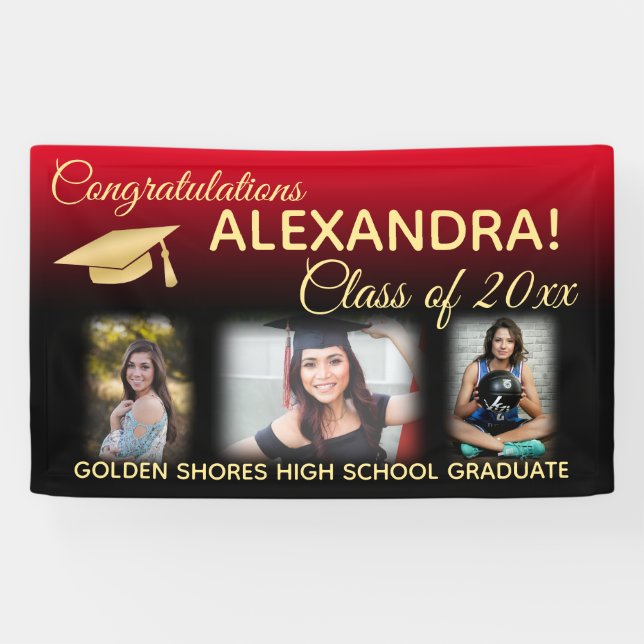 Bannière de graduation photo avec effet de filtre  (Horizontal)