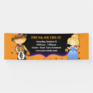 Bannière de Halloween pour la tournée des friandis