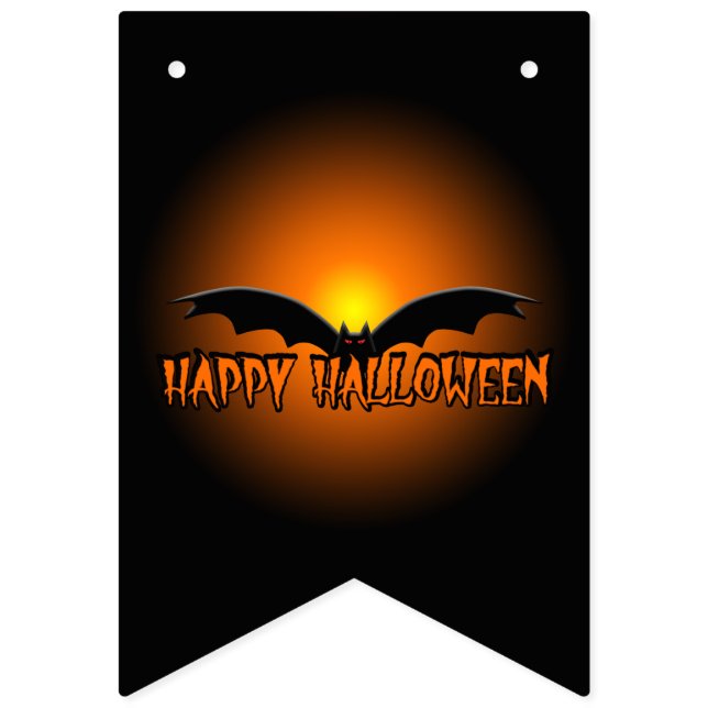 Bannière de jonction Halloween Orange Black Bat (Premier drapeau)