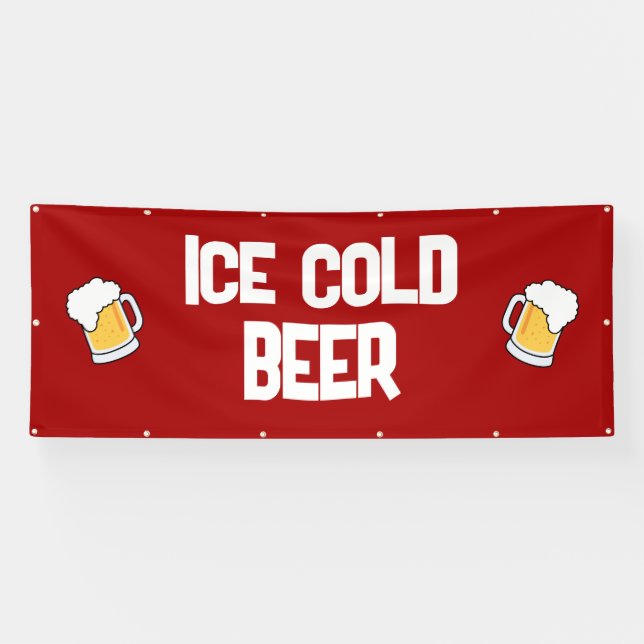 Bannière de la bière froide glacée (Horizontal)