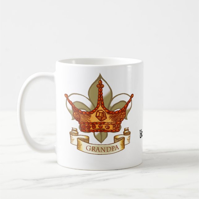 Bannière de la Couronne. King GrandPa Mug (Gauche)