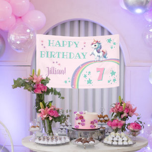Bannière de la fête d'anniversaire magique de Unic
