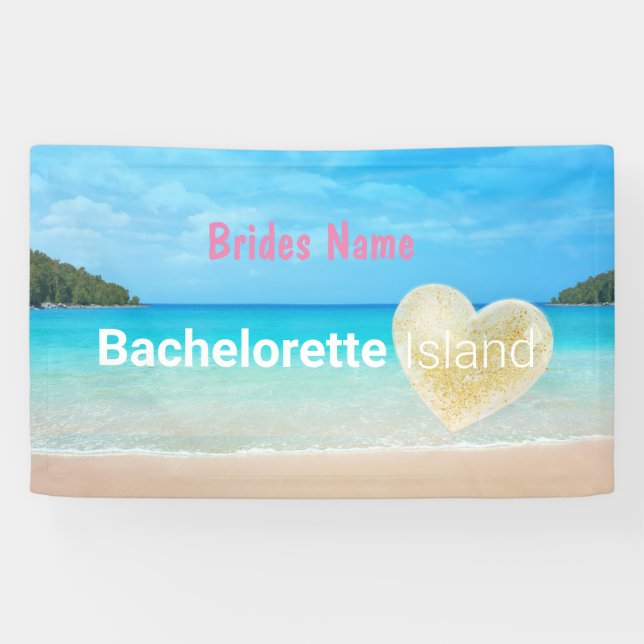 Bannière de la fête de bachelorette de Love Island (Horizontal)