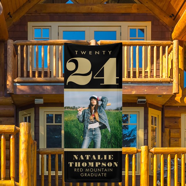 Bannière de la fête de graduation en plein air cus (Créateur téléchargé)