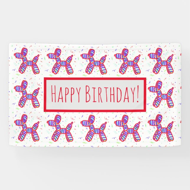 Bannière de la fête des chiens de ballons (Horizontal)