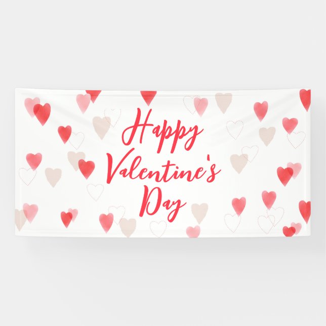 Bannière de la fête des Valentines du coeur (Horizontal)