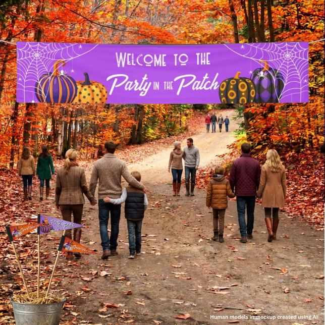 Bannière de la fête d'Halloween dans le patch de c (Créateur téléchargé)