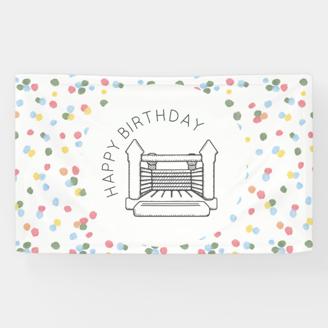 Bannière de la maison de rebond avec points d'aqua (Horizontal)