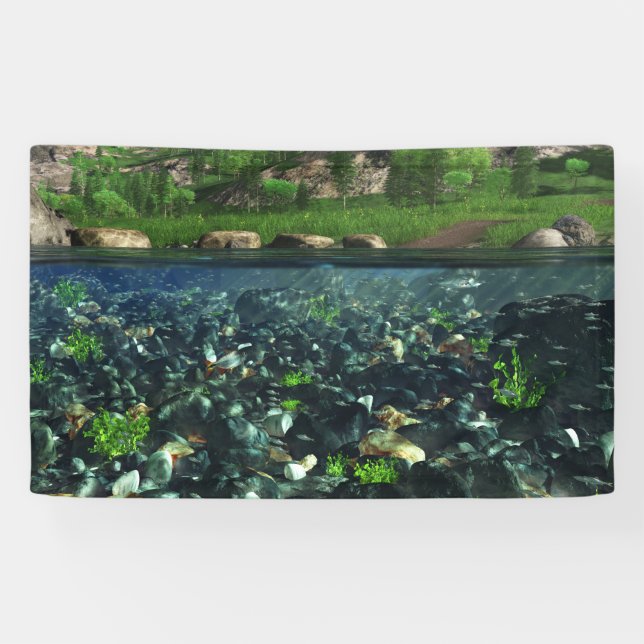 Bannière de la rivière Cwn (Horizontal)