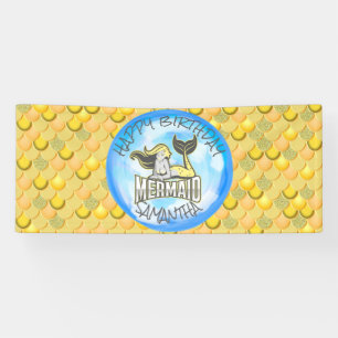 Bannière de l'échelle jaune de la mer de sirène