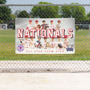Bannière de l'équipe de baseball gris - Personnali