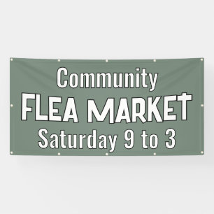 Bannière de marché aux puces personnalisée