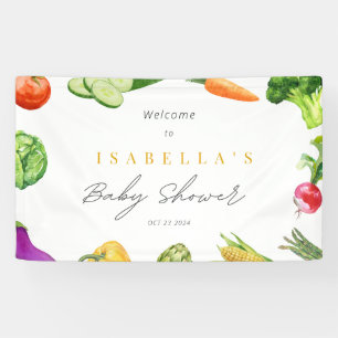 Bannière de marché fermier pour une baby shower de