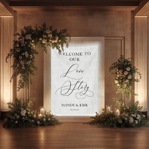 Bannière de mariage Bienvenue dans notre histoire 