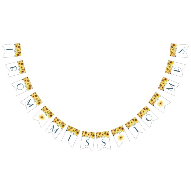 Bannière de mariage champêtre tournesol d'été (Tout)