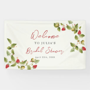 Bannière de mariage Fleurs de Fraisier Sauvage Rou