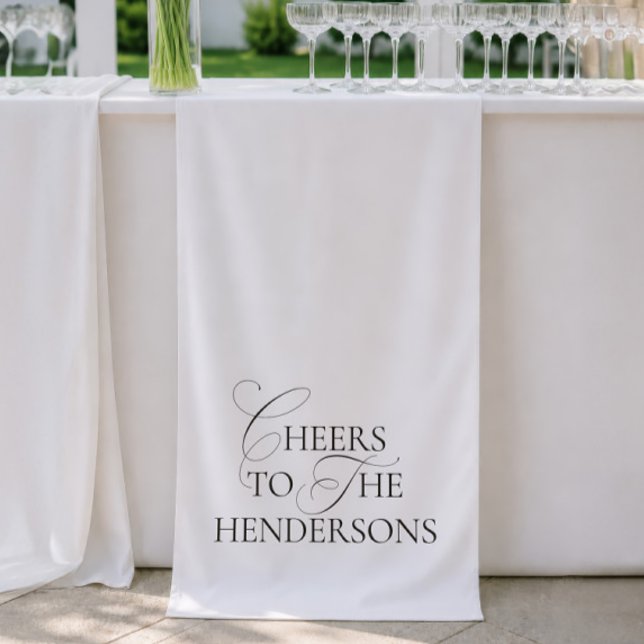 Bannière de mariage minimaliste moderne Cheers (Modern Minimalist Cheers To The Wedding Banner)