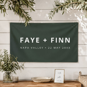 Bannière de mariage Panneau de bienvenue Scandi