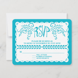 Bannière de mariage Papel Picado RSVP Blue Pool Fi