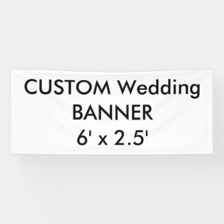 Bannière de mariage personnalisée 6' x 2,5'