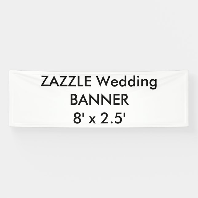 Bannière de mariage personnalisée 8' x 2,5' (Horizontal)