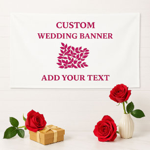 Bannière de mariage personnalisée Fond élégant p