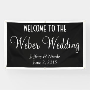 Bannière de mariage personnalisée moderne