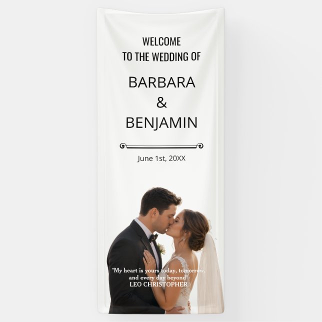 Bannière de mariage personnalisée pour le mariage (Vertical)