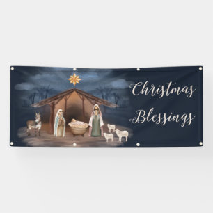 Bannière de Noël de la Nativité chrétienne
