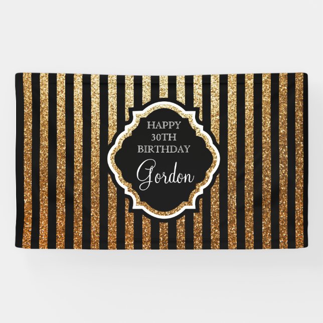 Bannière de noir et d'or (Horizontal)