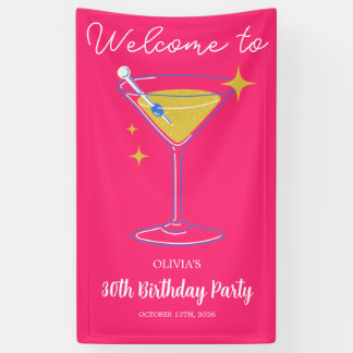 Bannière de pancarte d'anniversaire 30 ans minimal