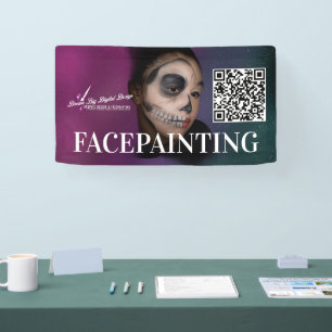 Bannière de peinture de visage pour entreprise d'é