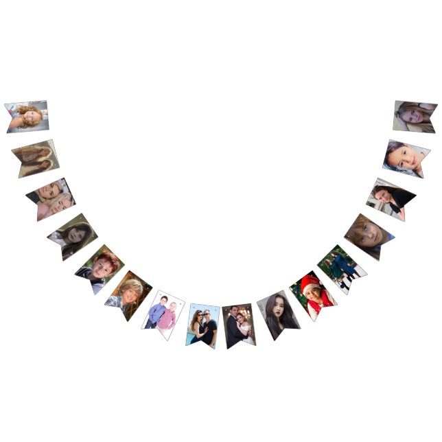 Bannière de photo de fête sur mesure avec fanions (Tout)
