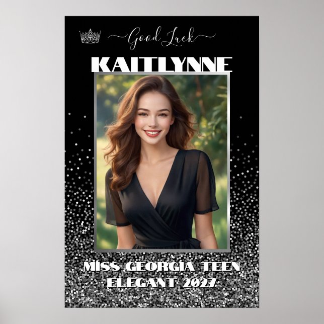 Bannière de poster de porte de concours de beauté  (Devant)