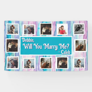 Bannière de proposition de mariage avec photos 'Vo