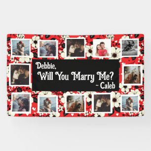 Bannière de proposition de mariage avec photos 'Vo