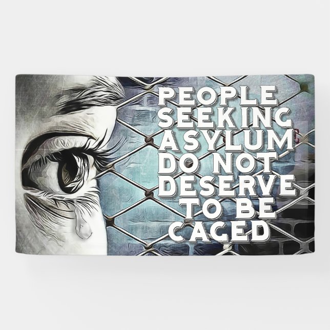 Bannière de protestation de soutien d'immigration (Horizontal)