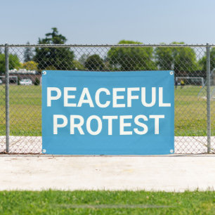 Bannière de protestation pacifique