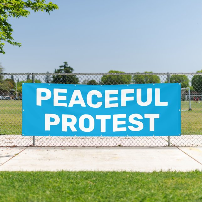 Bannière de protestation pacifique (Insitu)