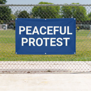 Bannière de protestation pacifique