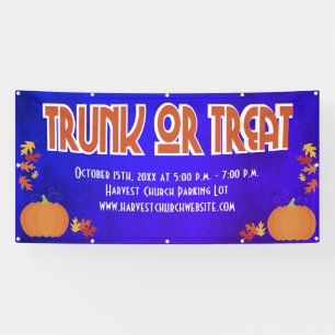 Bannière de récolte de citrouille Trunk or Treat