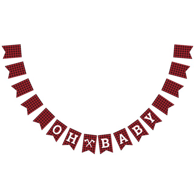 Bannière de regroupement de Baby shower Plaid Oh (Tout)