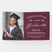 Bannière de remise de diplômes personnalisée avec 